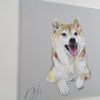 a dog contemporary painting art