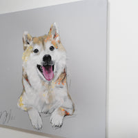 a dog contemporary painting art