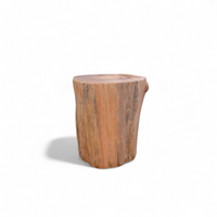 RUSTIC LOG STOOL/TABLE