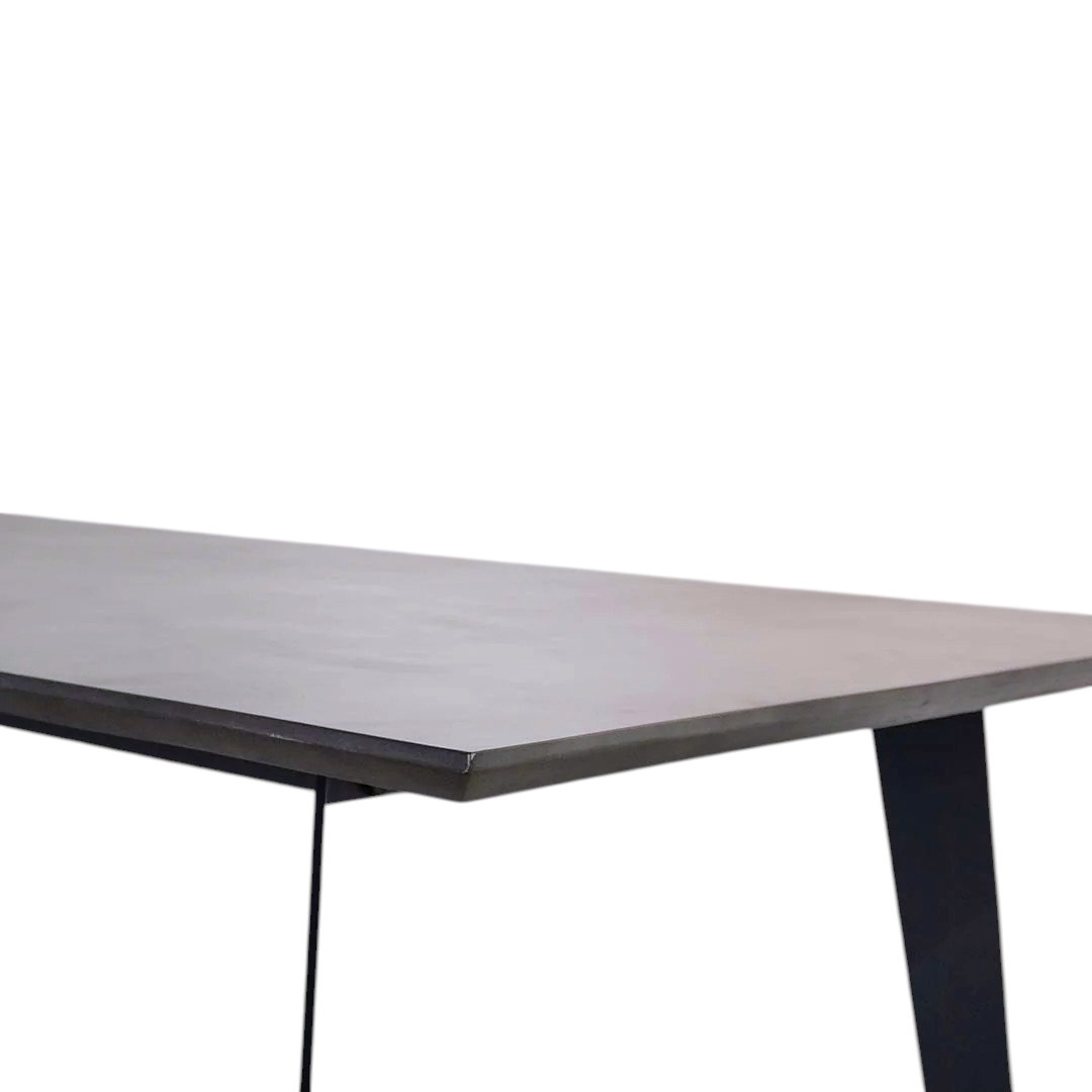 デスク160cm｜モルタルコンクリート・ブラックスチールレッグ