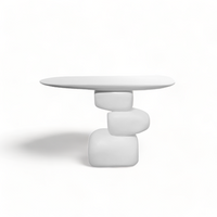 STONE CONSOLE TABLE WHITE