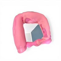 Almost Squared – Pink Puffed Wall Mirror