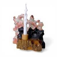 Pink Dream – Repurposed Wood Candle Holder
