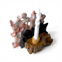 Pink Dream – Repurposed Wood Candle Holder