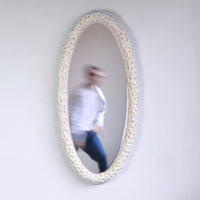 Blue Yellow Pink – Textured Papier-mâché Mirror