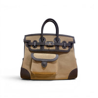 HERMÈS エルメス バーキン 25 カーゴ ムース (19) エコルセ (4C) トワルゴエラン スイフト シルバー金具 K刻印