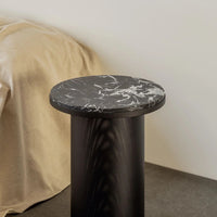Pedestal Table Black / Marquina