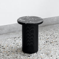 Pedestal Table Black / Marquina