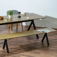 SMOKED OAK DINING TABLE