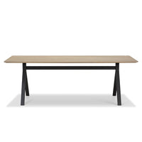 SMOKED OAK DINING TABLE