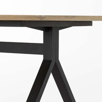 SMOKED OAK DINING TABLE