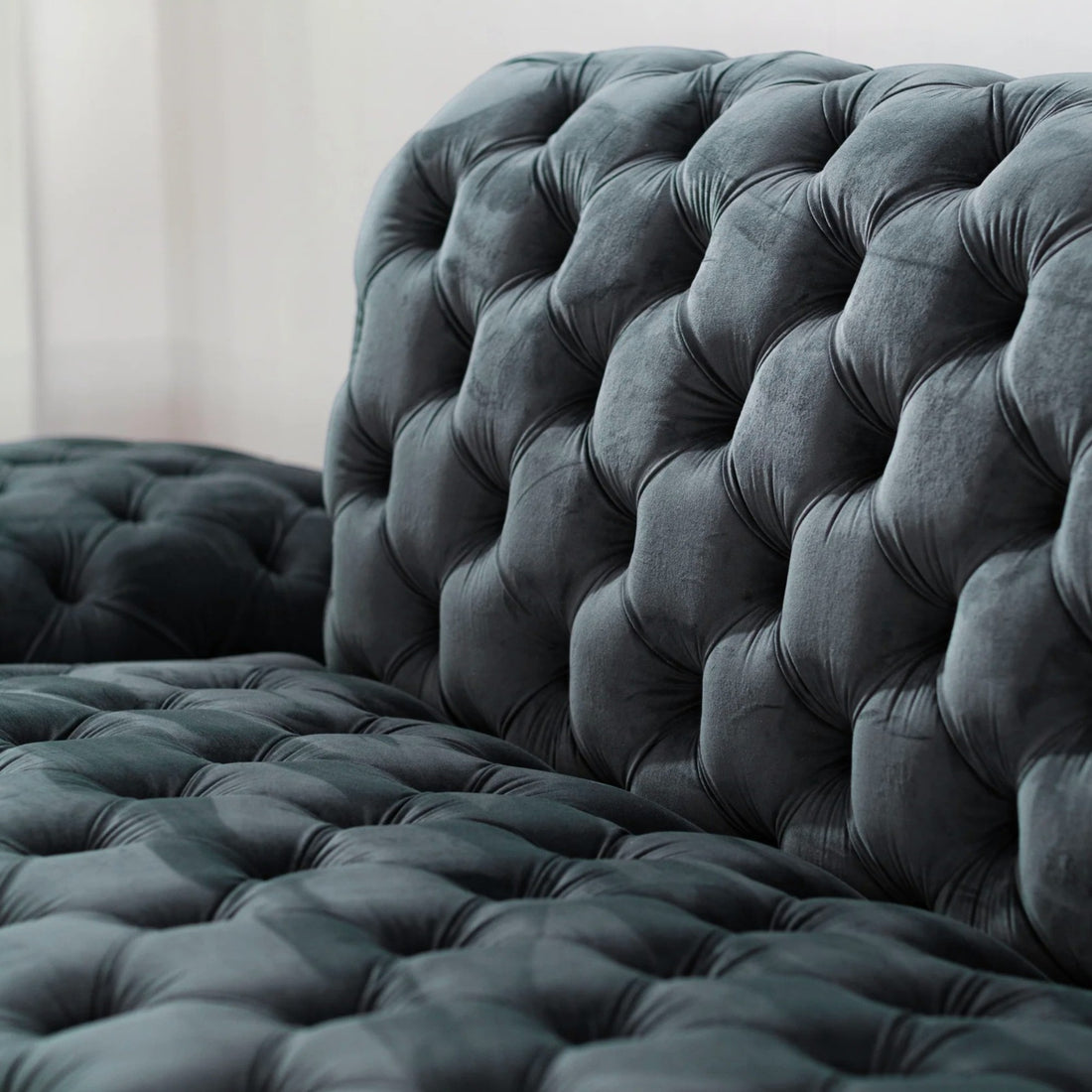 ENT COUCH SOFA EXTENDED DARK GREYISH NAVY