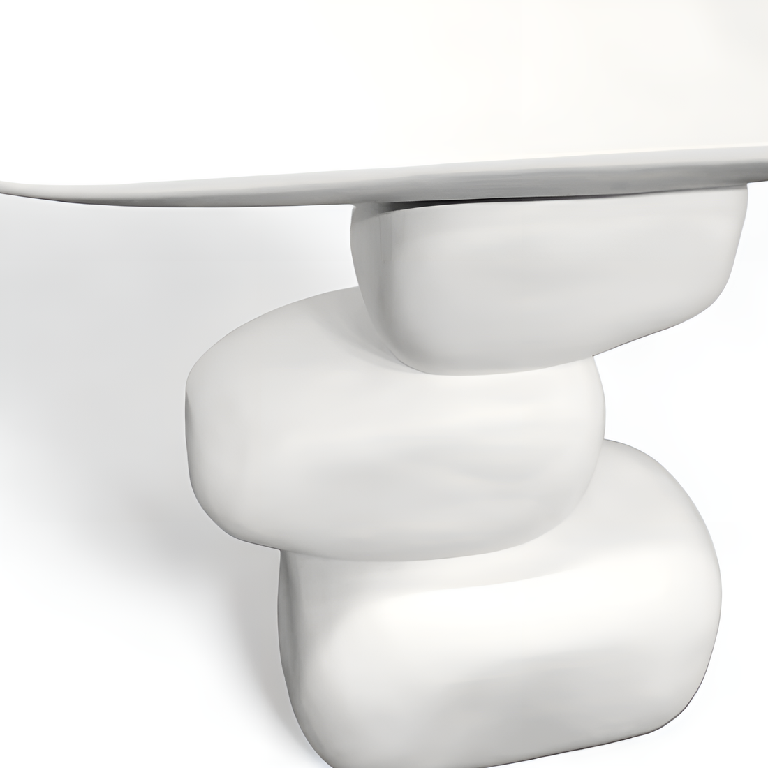 STONE CONSOLE TABLE WHITE