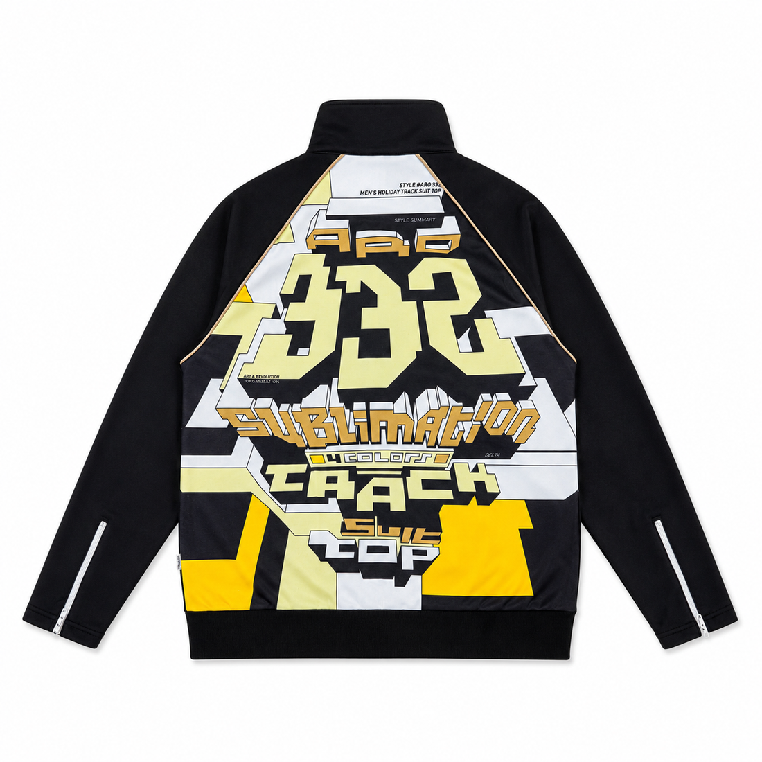 ART&Revolution Organization ジップアップトラックセットアップブラック｜OKUBO MEGANE