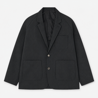 Sillage black&circular pants black stripe twill Set｜OKUBO MEGANE