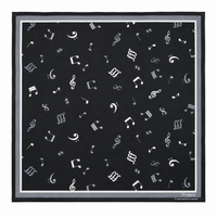 Music Note Bandana Black｜The Stylist Japan