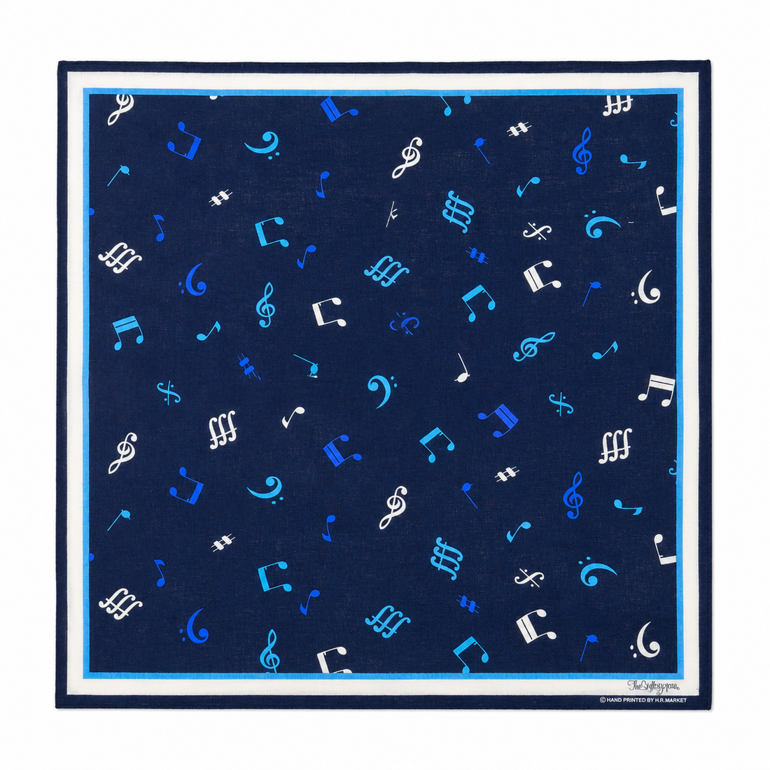 Music Note Bandana Navy｜The Stylist Japan