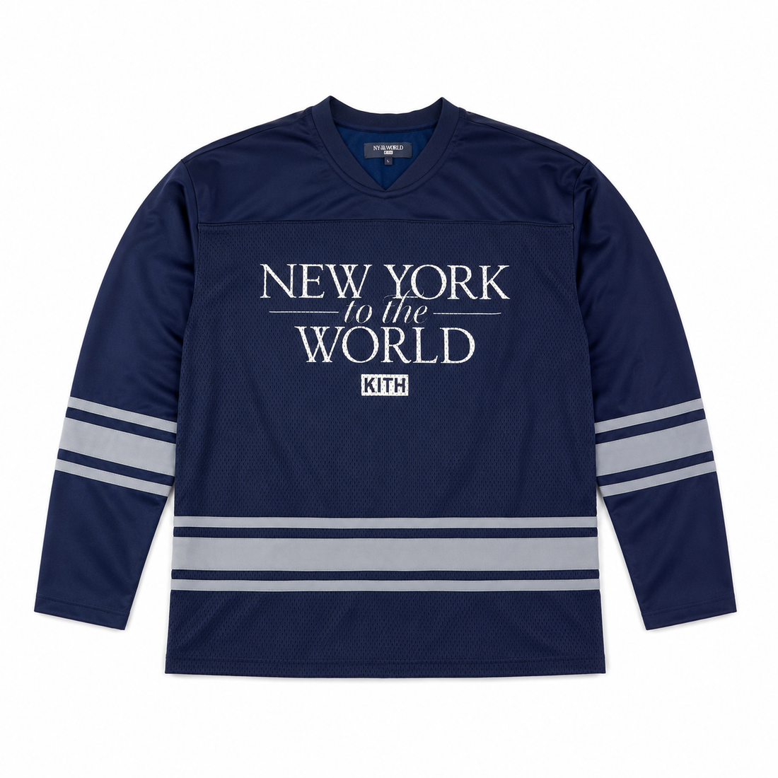 KITH NY TO THE WORLD BIG APPLE MALIK LONG SLEEVE MESH JERSEY｜OKUBO MEGANE