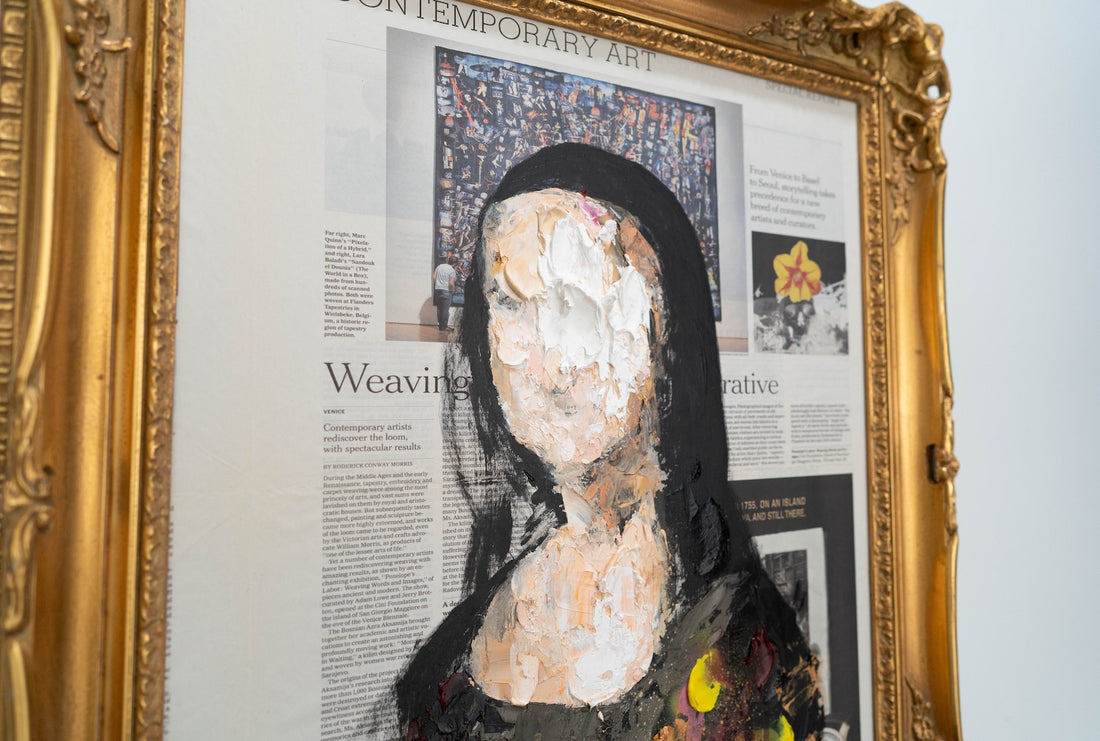 UNTITLED Portrait work (Mona Lisa) contemporary painting art