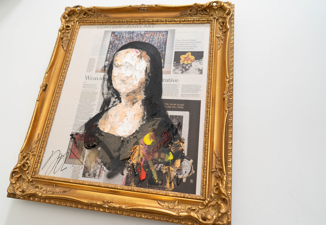 UNTITLED Portrait work (Mona Lisa) contemporary painting art