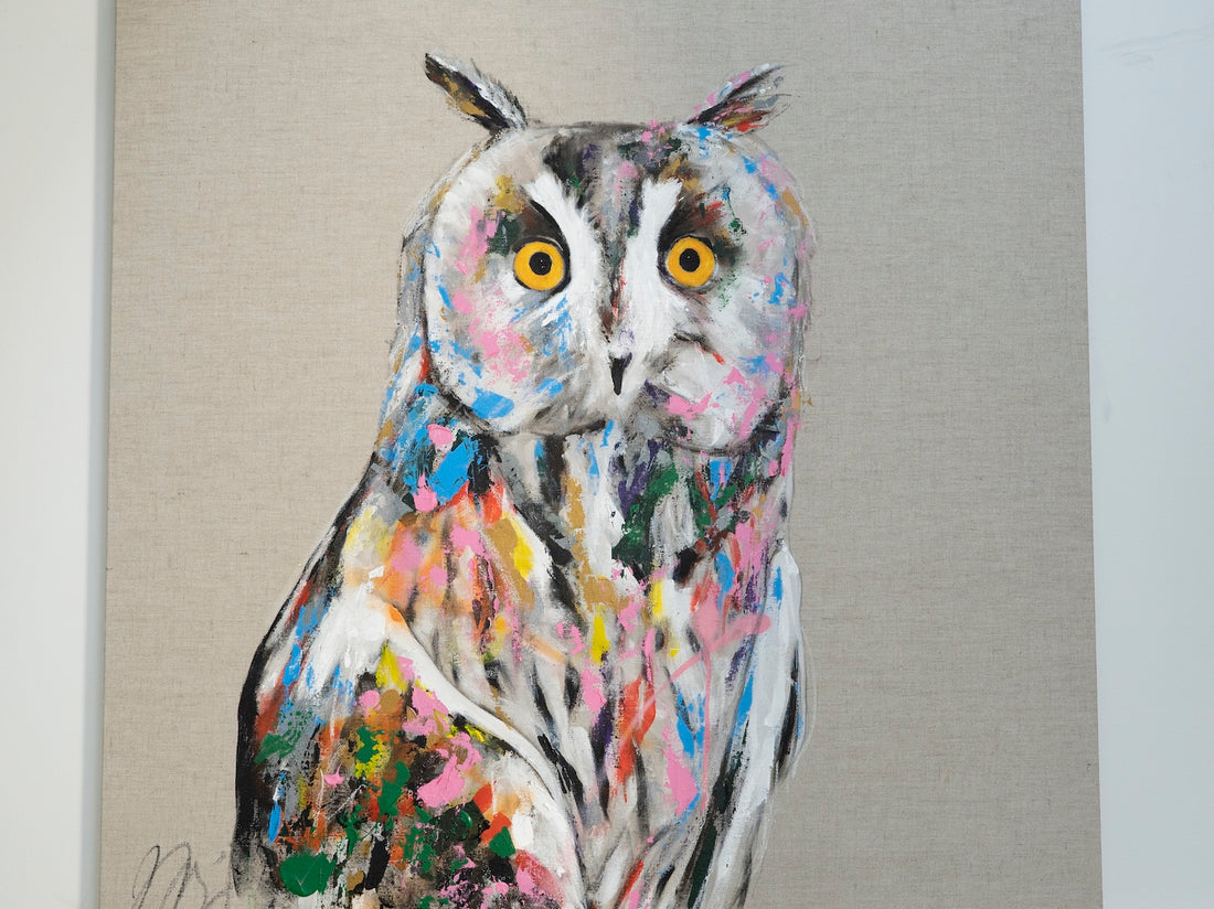Owl contemporary painting art