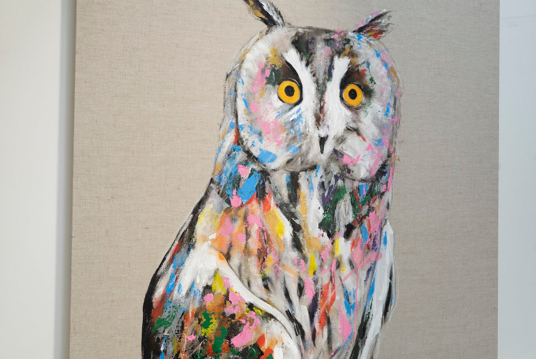 Owl contemporary painting art