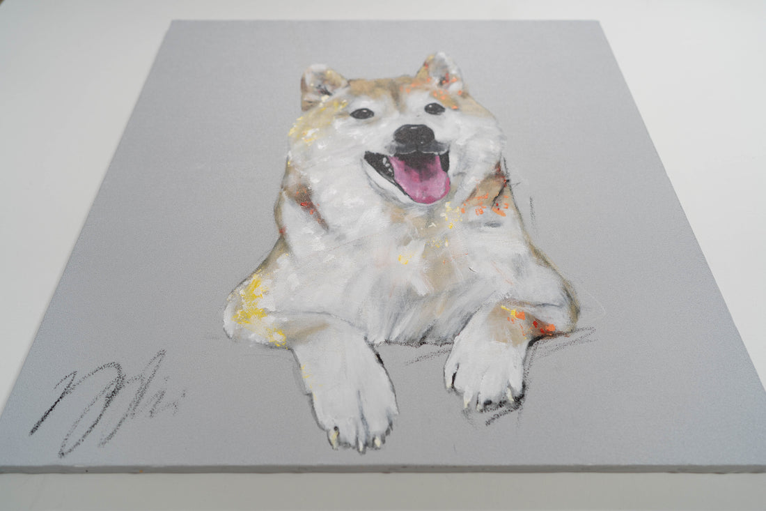 a dog contemporary painting art
