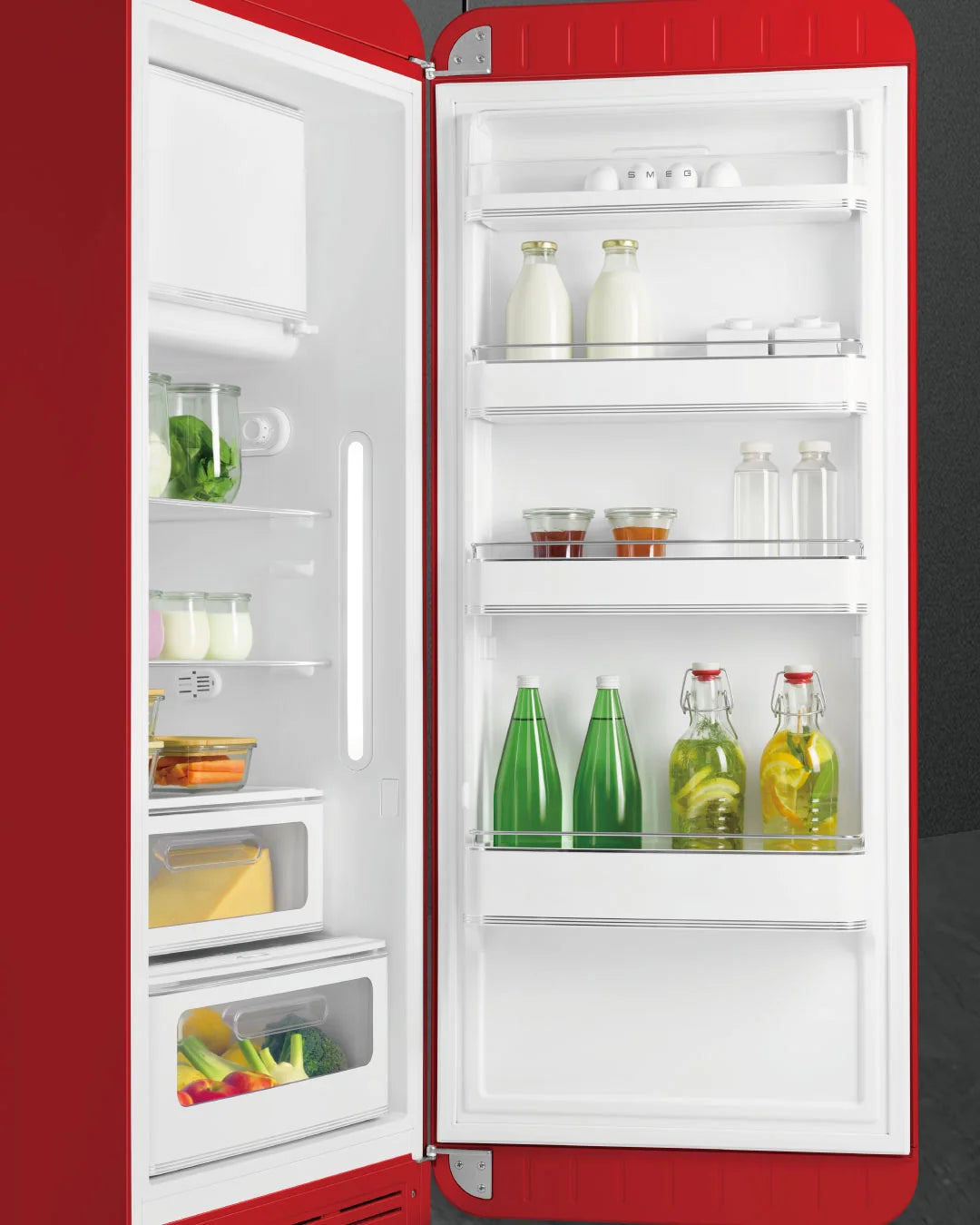 SMEG 50's レトロ 冷蔵庫 FAB28 レッド