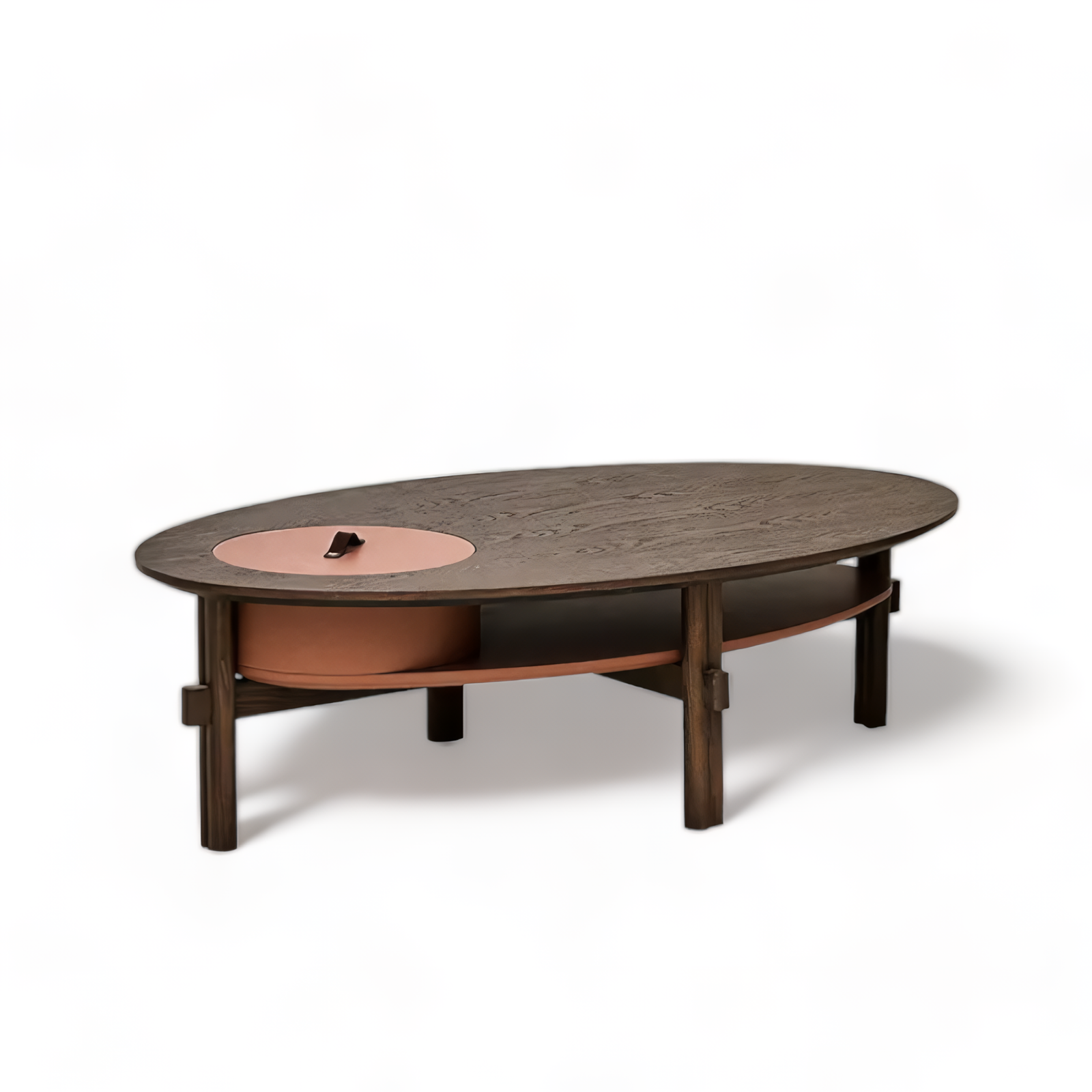 Table Box Round コーヒーテーブル130cm|収納付き|ROUND BOX TABLE – ENTown