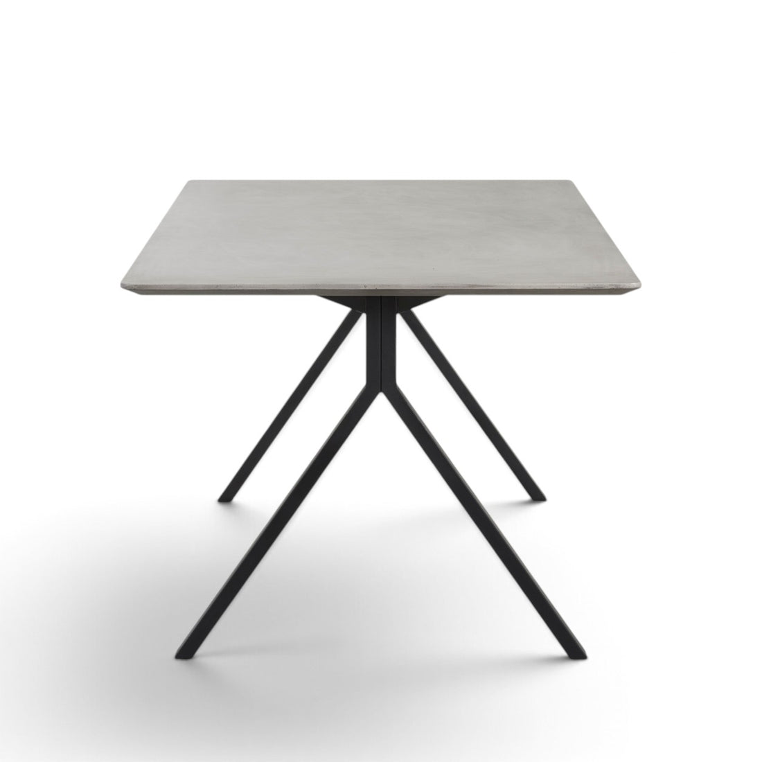 FIBER CONCRETE TABLE 220｜BLACK STEEL BASE