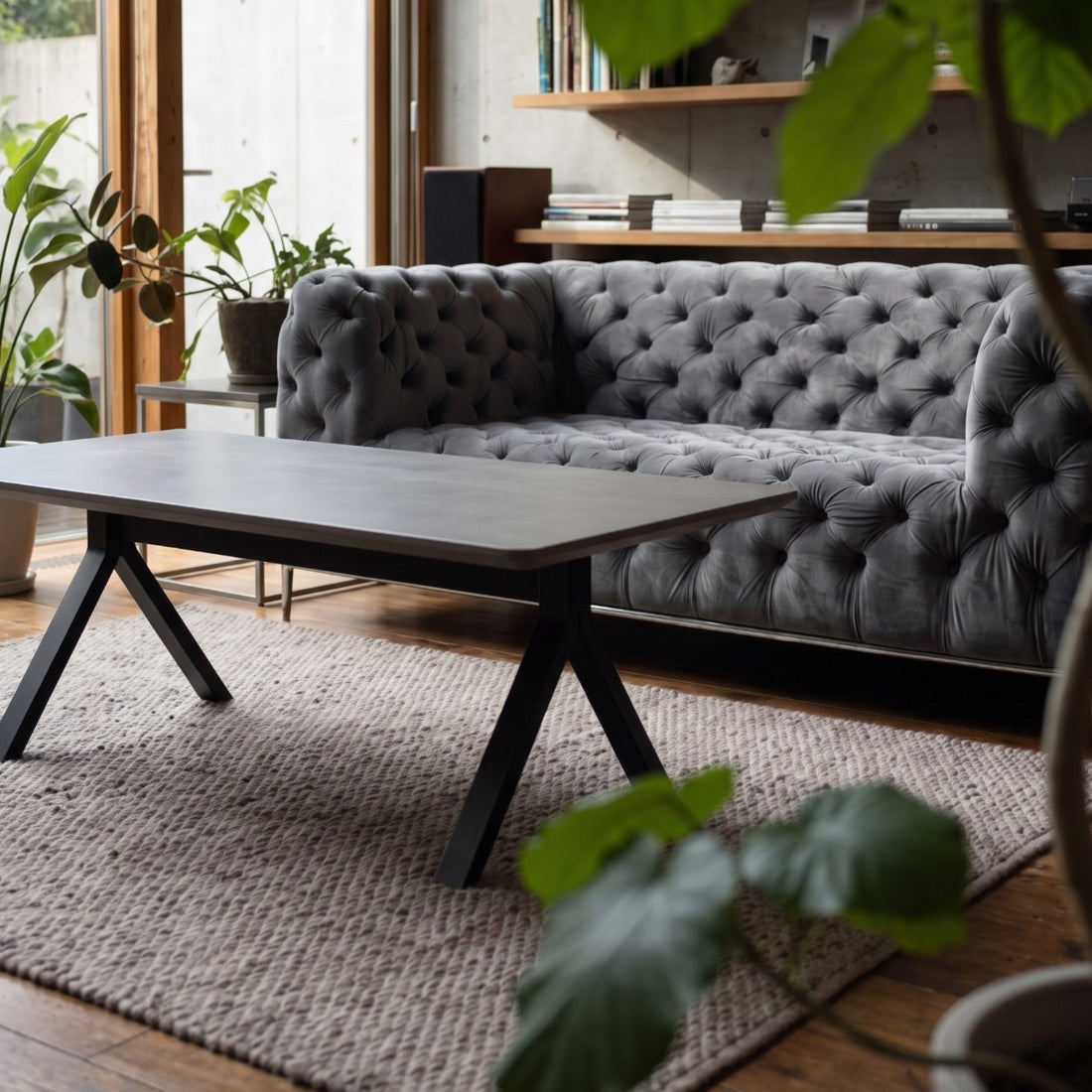 CONCRETE COFFEE TABLE FORK LEG