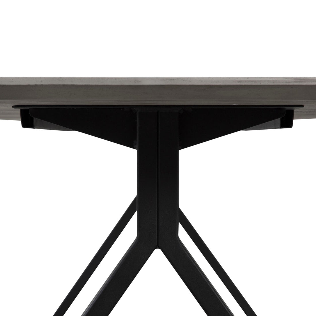FIBER CONCRETE TABLE 220｜BLACK STEEL BASE