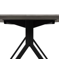 FIBER CONCRETE TABLE 220｜BLACK STEEL BASE