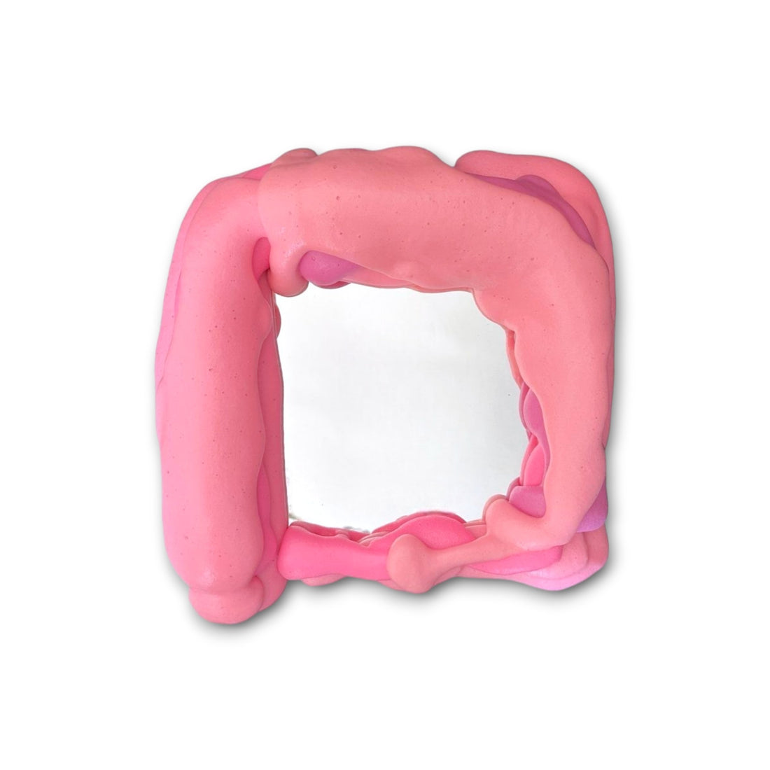 Almost Squared – Pink Puffed Wall Mirror