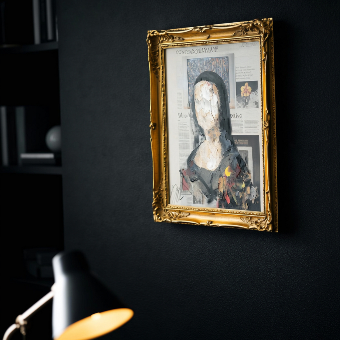 UNTITLED Portrait work (Mona Lisa) contemporary painting art