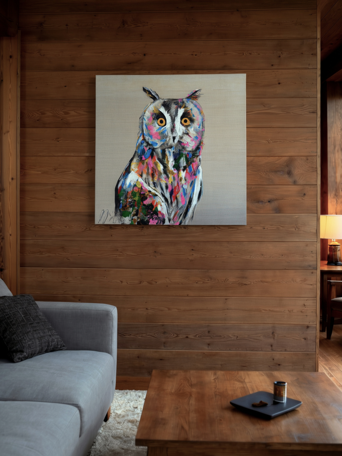 Owl contemporary painting art