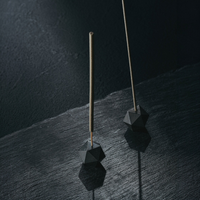 poly incence holder black