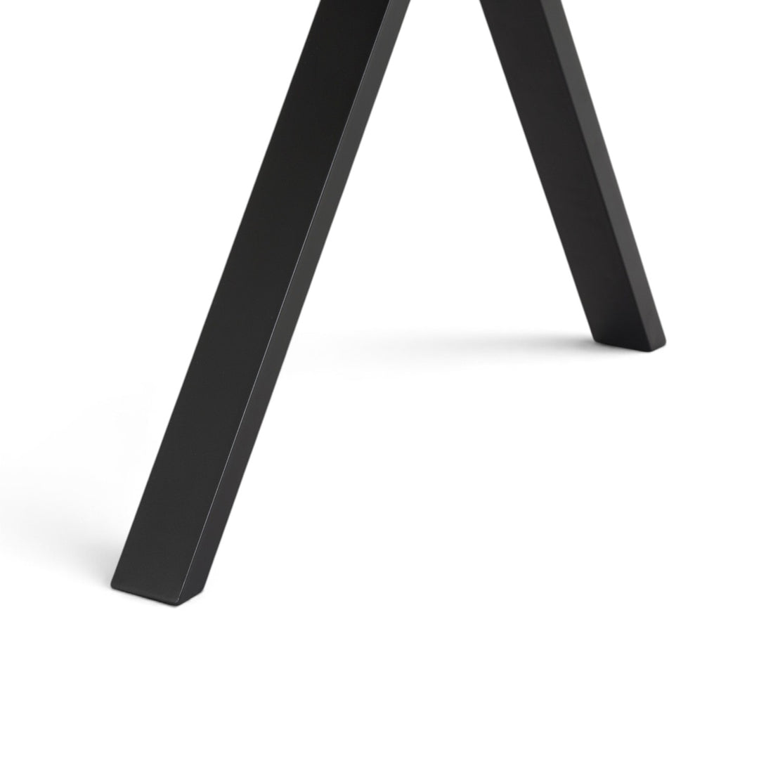 SMOKED OAK TABLE 220｜BLACK STEEL BASE