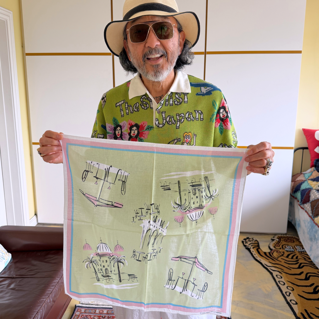 Café Sketch Bandana Light Green｜The Stylist Japan
