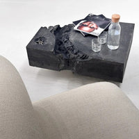 Black Concrete Brutalist Table