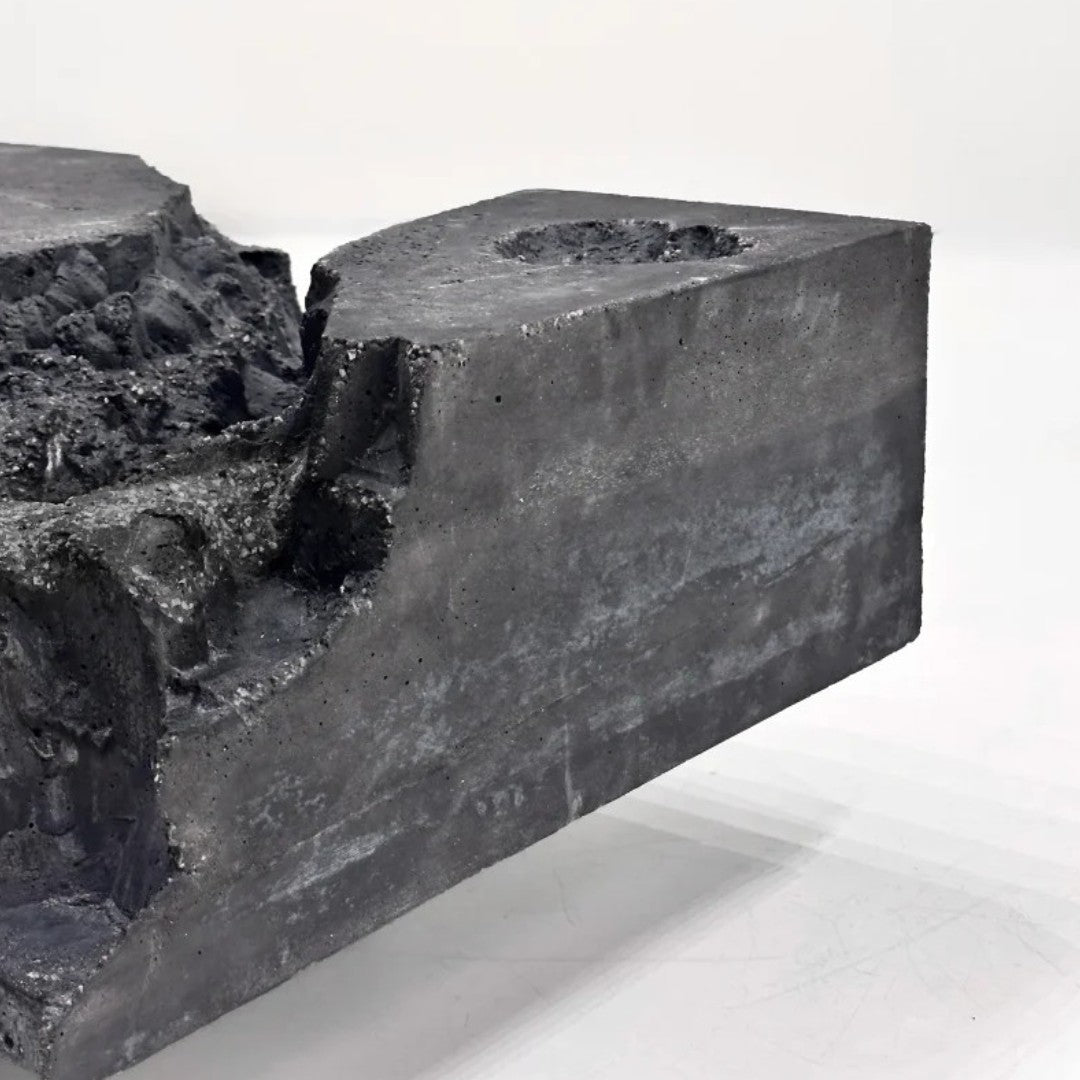 Black Concrete Brutalist Table