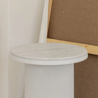 Pedestal Table White / Carrara
