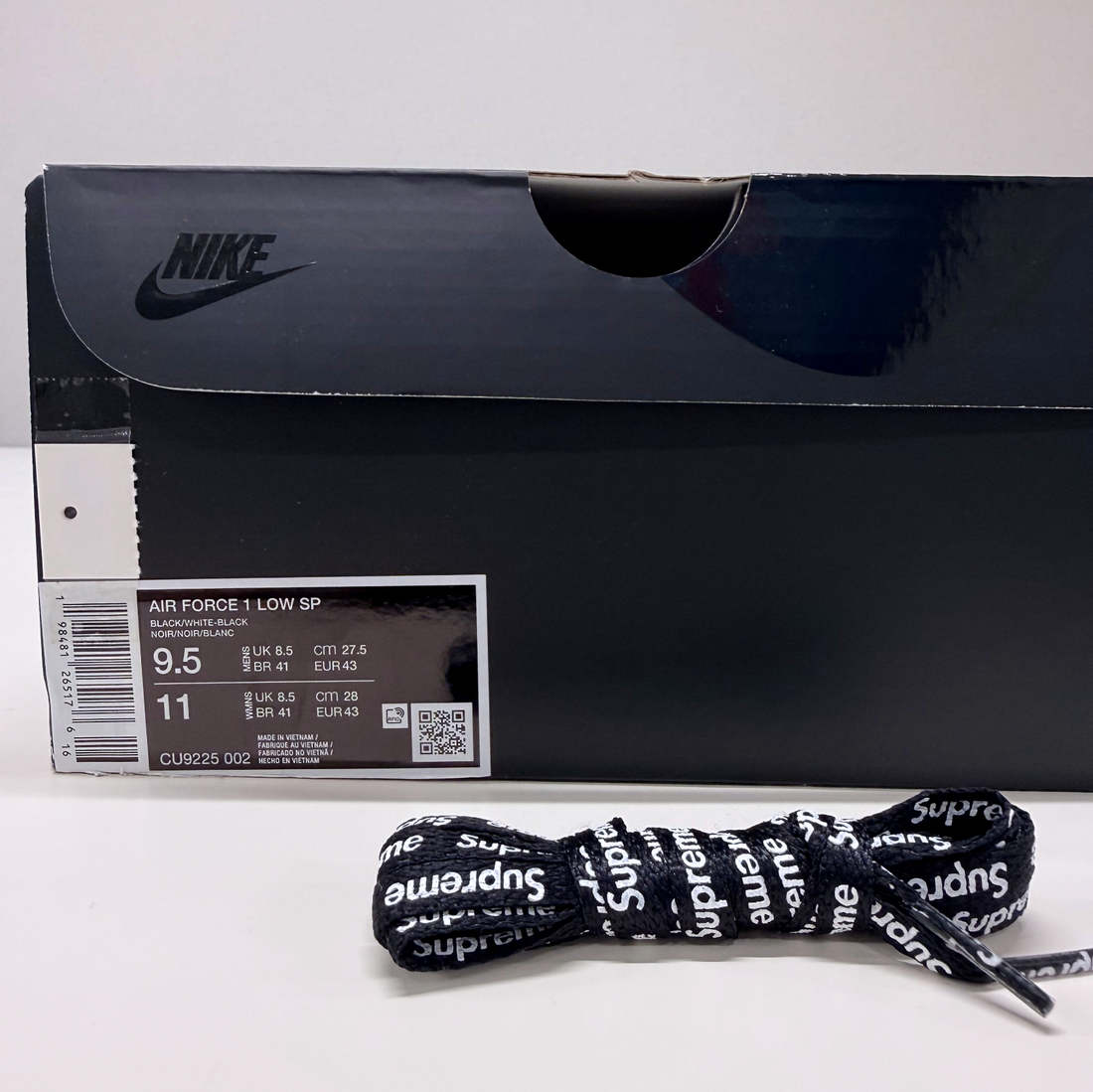 Supreme × Nike Air Force 1 Low SP “Black” 27.5cm｜OKUBO MEGANE