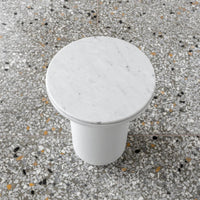 Pedestal Table White / Carrara