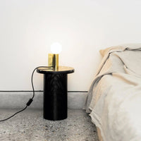 Pedestal Table Black / Marquina