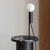Pedestal Table Black / Marquina
