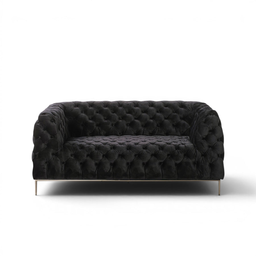ent furniture mafia sofa ベルベット 2人掛けソファ 2人掛け ソファ Black｜ラグジュアリー・ベルベット調・クラシック