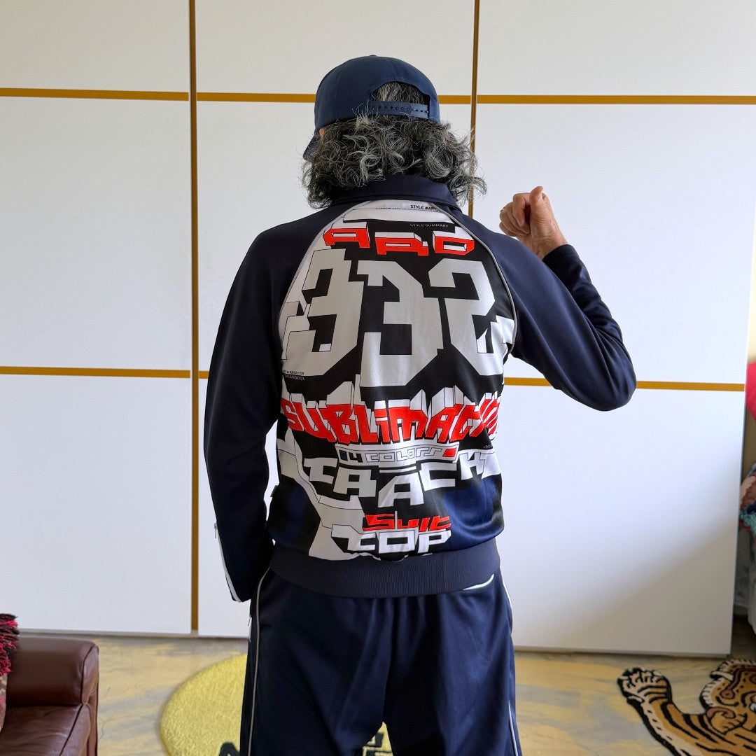 ART&Revolution Organization ジップアップトラックセットアップネイビー｜OKUBO MEGANE