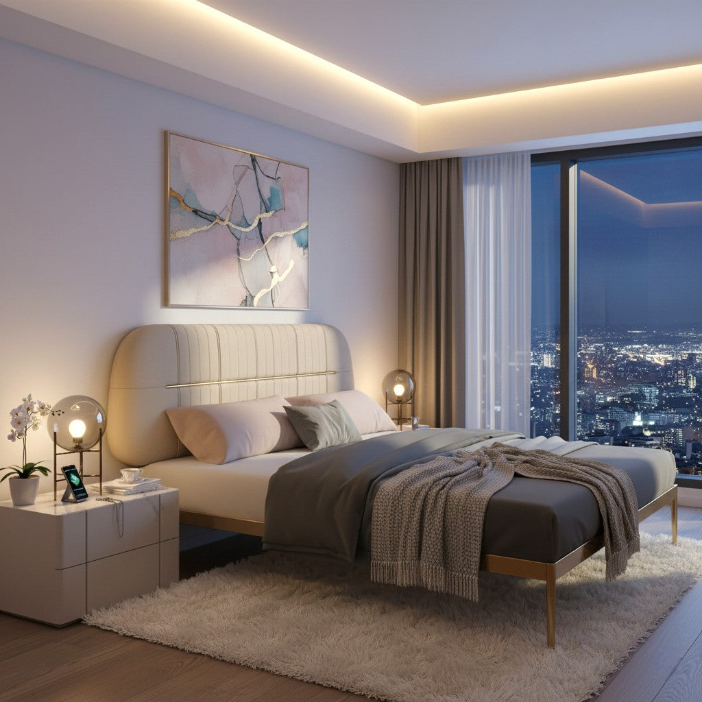 P.A.V BED IVORY