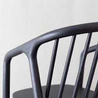 ウッド チェア ブラック クッション付き_06